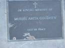 
Muriel Anita GOODHEW;
Mooloolah cemetery, City of Caloundra

