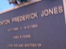 
Brenton Frederick JONES
14-7-1988 - 4-3-1993 aged 4 years,
son & brother of Karen, Llewellyn, Priscilla,
Justin & Brandon;
Mooloolah cemetery, City of Caloundra

