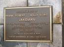 
Frank Robert JAKEMAN,
25-4-1919 - 19-4-2002;
Holly Doris JAKEMAN,
19-12-1919 - 11-7-1993;
parents parents-in-law nana & poppy of
Trevor, Helen, Kate & Mark;
Mooloolah cemetery, City of Caloundra

