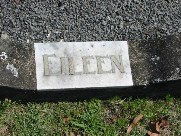 Eileen May RYAN,  | sister,  | died 18 Oct 1954 aged 66 years;  | John (Jack),  | husband,  | died 18 May 1946 aged 58 years;  | Moore-Linville general cemetery, Esk Shire  | 