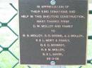 
D.W. MOLLOY;
W.S. MOLLOY;
B.B. SRONG;
J.J. MOLLOY;
R & L MORT;
B & D SCHMIDT;
H & M MOLLOY;
S & L GAIN;
26-3-05;
Mt Mort Cemetery, Ipswich
