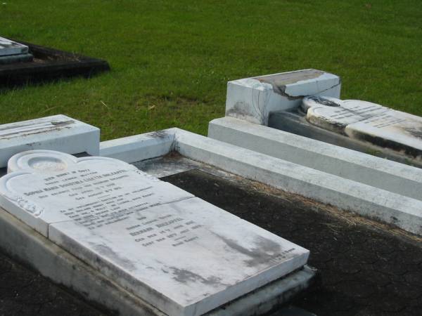 Sophia Maria Dorothea Lisetta HOLZAPFEL  | (wife of Hermann HOLZAPFEL)  | b: 12 Apr 1857, d: 8 Aug 1913  | Hermann HOLZAPFEL  | b: 14 Jun 1851 d: 28 Jul 1927  | Mt Cotton / Gramzow / Cornubia / Carbrook Lutheran Cemetery, Logan City  |   | 