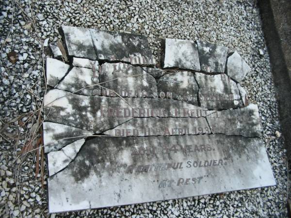 Frederick J BEUTEL  | 11 Apr 1931, aged 34  | Mt Cotton / Gramzow / Cornubia / Carbrook Lutheran Cemetery, Logan City  |   | 