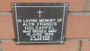 Alyn Francis Holzapfel
d: 19 Jun 1995, aged 74
Mount Cotton St Pauls Lutheran Columbarium wall