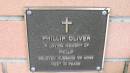 Phillip Oliver
husband of Anne
Mount Cotton St Pauls Lutheran Columbarium wall