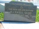 Maxwell Skopp
5 Oct 1969, aged 18
Mount Beppo Apostolic Church Cemetery