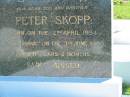 Peter SKOPP
b: 2 Apr 1954, d: 3 Jun 1965, aged 11 years 2 months
Mount Beppo Apostolic Church Cemetery