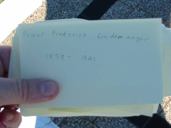 priest Frederick LINDENMAYER  | 1859 - 1941  | Mount Beppo Apostolic Church Cemetery  | 