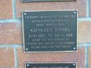 
Kathleen WINKEL; B: 5 Sep 1904; D: 23 Jan 1998
remembered by Kathleen, John, Joan, Betty Ann (deceased), William, Harold

Mt Mee Cemetery, Caboolture Shire

