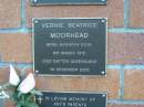 
Vernie Beatrice MOORHEAD
B: Jeremiah, N.S.W., 8 Mar 1912
D: Gatton, QLD, 1 Dec 2002
Mt Mee Cemetery, Caboolture Shire
