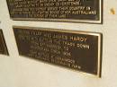George TRAPP and James HARDY
credited with cutting the track down from Springbrook to Mudgeeraba circe 1906. Trapp settled at Neranwood. Hardy purchased Frederichs farm.
Pioneers Memorial, Elsie Laver Park, Mudgeeraba