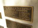 Early schools in this district abd their first headmasters
Mudgeeraba Upper provisional school 1887 George GOODWIN
Mudgeeraba Lower provisional school 1892 Clifford CURTIS
Bonogin Creek State School 1913 Horace LEE
Neranwood provisional school 1925 Edwin ROSIN
Austinville State School 1934 William GOODSALL
Pioneers Memorial, Elsie Laver Park, Mudgeeraba
