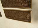 Mudgeeraba show society. The first show in the area was at Nerang in 1885. The first Mudgeeraba show was in about 1926 and was a produce display and sportr day. In 2008 the society stages its 80th annual show. To celebrate this achievement and to represent all society members, this laque was unveiled by 2008 president Helen Ripper.
Pioneers Memorial, Elsie Laver Park, Mudgeeraba