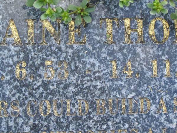 Lorraine THOMPSON,  | 8-6-53 - 14-11-94;  | Mudgeeraba cemetery, City of Gold Coast  | 