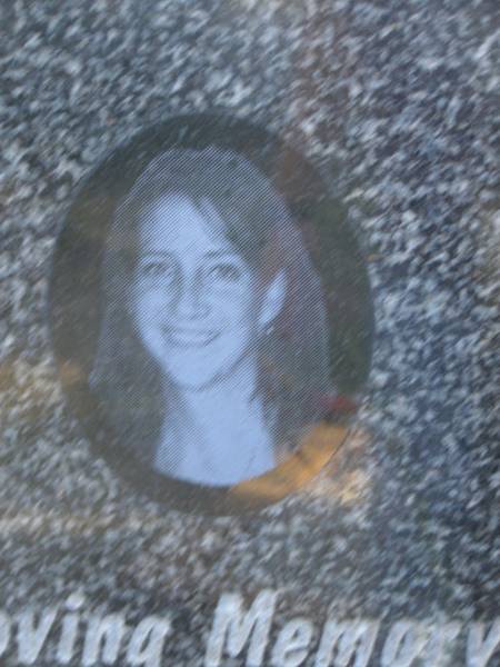 Demelza Anne (Demi) CUSSONS,  | 8-2-1979 - 13-12 2007,  | partner of Greg DUFTY,  | daughter of Celia;  | Mudgeeraba cemetery, City of Gold Coast  | 