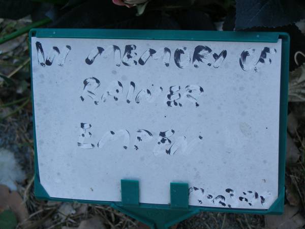 Rainer EMPEN;  | Mudgeeraba cemetery, City of Gold Coast  | 