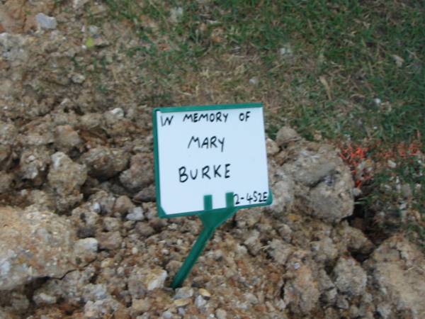Mary BURKE;  | Mudgeeraba cemetery, City of Gold Coast  | 