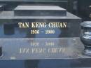 
Tan Keng CHUAN,
1936 - 2000;
Mudgeeraba cemetery, City of Gold Coast
