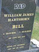 
William James (Bill) HARTSHORN,
dad,
29-5-1916 - 25-9-2000;
Mudgeeraba cemetery, City of Gold Coast
