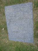 
Kathleen Mary T. GREY,
wife,
13-12-1918 - 5-9-1991;
Alan GREY,
8-8-1910 - 18-5-1996;
Mudgeeraba cemetery, City of Gold Coast
