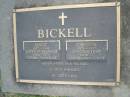 
Ernest Francis BICKELL,
born 6 Jan 1917,
died 19 Sept 1994;
Ernest BICKELL,
1917 - 1994,
husband of Christina,
father of Brian, Patricia & Valerie;
Christina BICKELL,
1921 - 1997,
wife of Ernest,
mother of Brian, Patricia & Valerie;
Mudgeeraba cemetery, City of Gold Coast
