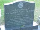 
Garnet Wolsley JUDD,
24-2-1924 - 24-4-2001,
son of Garnet & Dorothy,
brother of Thomas, Joan & Colin,
father of Carrington & Gabrielle;
Mudgeeraba cemetery, City of Gold Coast

