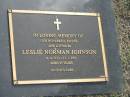 
Leslie Norman JOHNSON,
12-4-1919 - 23-1-2003 aged 83 years,
father pa;
Mudgeeraba cemetery, City of Gold Coast
