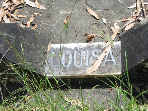 George Addison BALL, husband father,  | died 1 Sept 1931 aged 71 years;  | Martha BALL, wife mother,  | died 10 March 1957 aged 92 years;  | Eliza BALL,  | died 24 July 1963 aged 80 years;  | Joseph BALL,  | died 25 Feb 1969 aged 82 years;  | Henry BALL,  | died 16 Feb 1945 aged 76 years;  | Louisa BALL,  | died 11 Aug 1971 aged 86 years;  | Mundoolun Anglican cemetery, Beaudesert Shire  | 