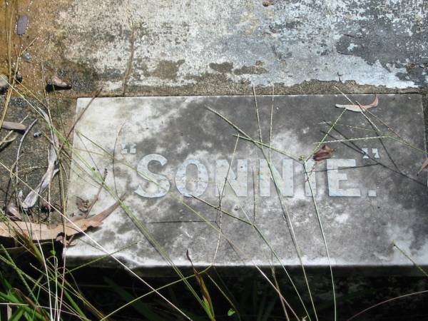 Leonard Ernest BALL ( Sonnie ),  | died 10 June 1930 aged 9 years & 5 months;  | Arthur BALL, dad,  | died 11 May 1963 aged 69 years;  | Winifred BALL,  | died 8-10-82 aged 87 years;  | Mundoolun Anglican cemetery, Beaudesert Shire  | 