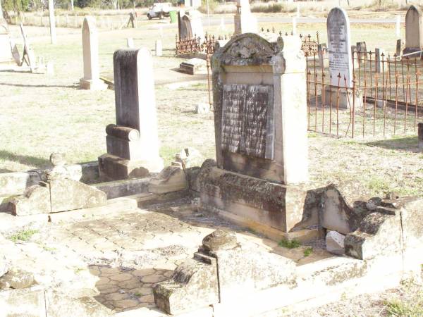 James William HANDLEY,  | husband of Emma HANDLEY,  | born 3 June 1865 died 23 Feb 1936 aged 70 years;  | Emma HANDLEY,  | wife of James William HANDLEY,  | born 22 June 1870 died 31 March 1947 aged 77 years;  | Murphys Creek cemetery, Gatton Shire  | 