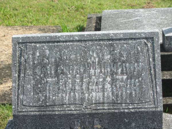 Rose Amelia GOODHEW,  | mother  | died 26-8-1962 aged 73 years;  | William George GOODHEW,  | father,  | died 24-5-1966 aged 78 years;  | Murwillumbah Catholic Cemetery, New South Wales  | 