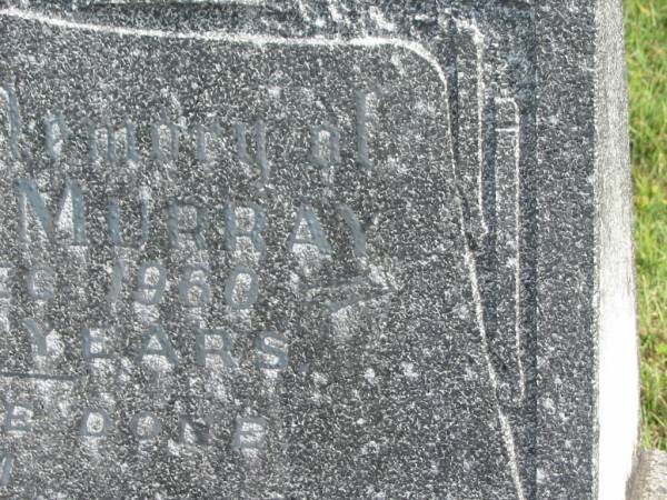 James P. MURRAY,  | died 16 Dec 1960 aged 86 years;  | Murwillumbah Catholic Cemetery, New South Wales  | 