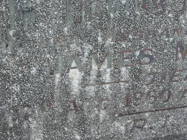 James MURPHY,  | husband father,  | died 7 Aug 1960 aged 79 years;  | Murwillumbah Catholic Cemetery, New South Wales  | 