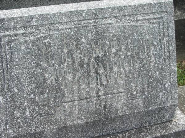 Nora Patricia GARDINER,  | died 22 March 1960;  | Murwillumbah Catholic Cemetery, New South Wales  | 