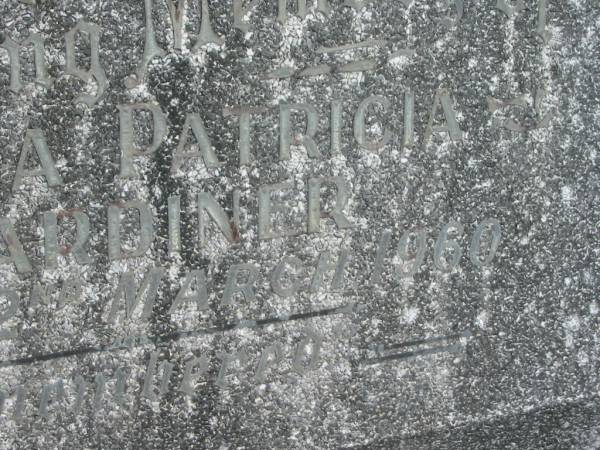 Nora Patricia GARDINER,  | died 22 March 1960;  | Murwillumbah Catholic Cemetery, New South Wales  | 