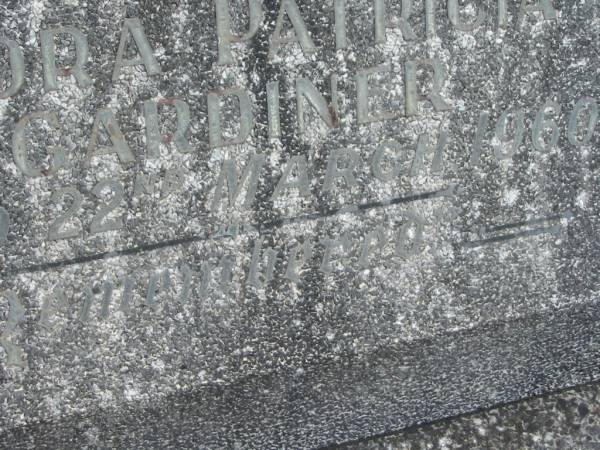 Nora Patricia GARDINER,  | died 22 March 1960;  | Murwillumbah Catholic Cemetery, New South Wales  | 