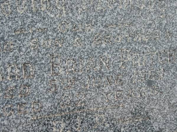 Edward Brian PRITCHARD,  | son brother,  | died 5 June 1959 aged 22 years;  | Murwillumbah Catholic Cemetery, New South Wales  | 