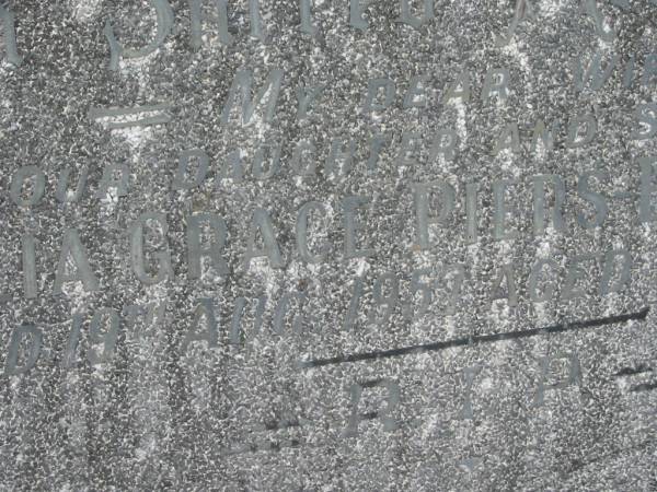 Julia (Julie) Grace PIERS-BLUNDELL,  | wife daughter sister,  | died 19 Aug 1957 aged 20 years;  | Murwillumbah Catholic Cemetery, New South Wales  | 