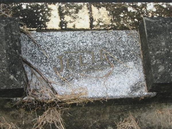 Julia (Julie) Grace PIERS-BLUNDELL,  | wife daughter sister,  | died 19 Aug 1957 aged 20 years;  | Murwillumbah Catholic Cemetery, New South Wales  | 