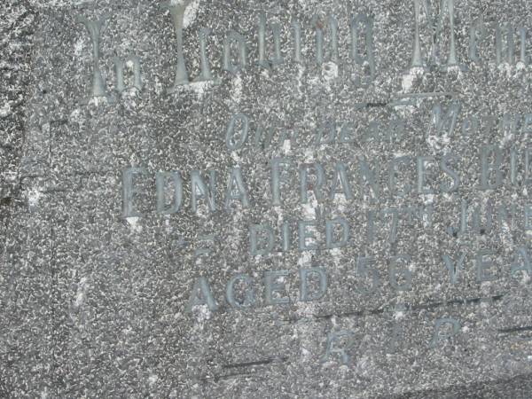 Edna Frances BUCKLEY,  | mother,  | died 17 June 1962 aged 56 years;  | Murwillumbah Catholic Cemetery, New South Wales  | 