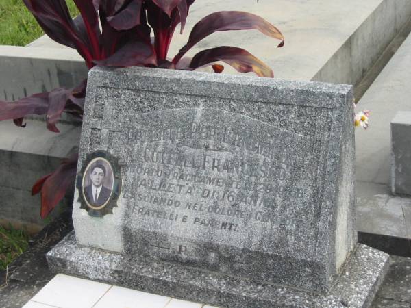Francesco COTELLI,  | died 29-9-56 aged 16 years;  | Murwillumbah Catholic Cemetery, New South Wales  | 