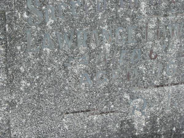 Lawrance Edward PARKER,  | died 6 June 1956 aged 76 years;  | Murwillumbah Catholic Cemetery, New South Wales  | 