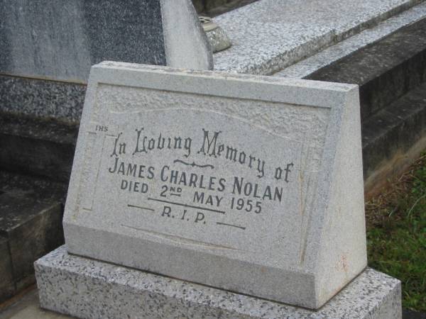 James Charles NOLAN,  | died 2 May 1955;  | Murwillumbah Catholic Cemetery, New South Wales  | 