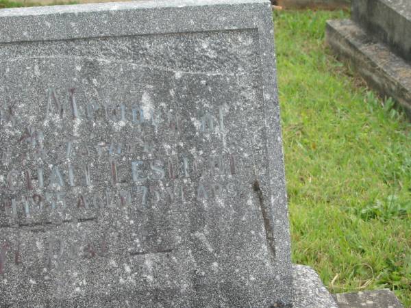 Samuel Michael LESLIGHT,  | father,  | died 17 March 1955 aged 75 years;  | Murwillumbah Catholic Cemetery, New South Wales  | 