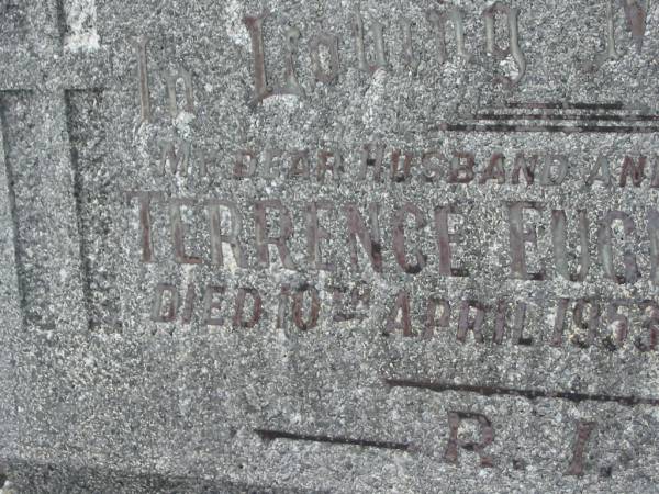 Terrence Eugene KELLY,  | husband father,  | died 10 April 1953 aged 80 years;  | Murwillumbah Catholic Cemetery, New South Wales  | 