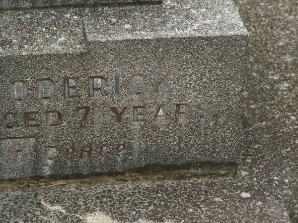 Annie BRODERICK,  | sister,  | died 24 Dec 1950 aged 75 years;  | Margaret BRODERICK,  | sister,  | died 10 March 1954 aged 71 years;  | Murwillumbah Catholic Cemetery, New South Wales  | 