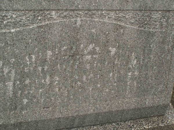 Georgina Sarah MCGRATH,  | wife mother,  | died 24 Dec 1950 aged 67 years;  | Murwillumbah Catholic Cemetery, New South Wales  | 
