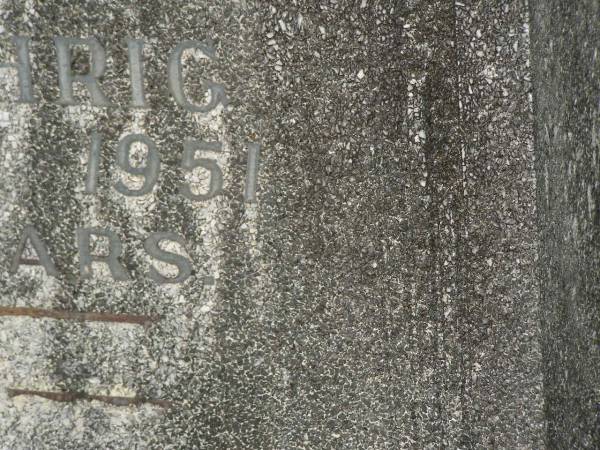 James J. GEHRIG,  | husband,  | died 18 June 1951 aged 26 years;  | Murwillumbah Catholic Cemetery, New South Wales  | 