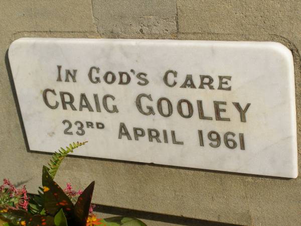 Craig GOOLEY,  | died 23 April 1961;  | Murwillumbah Catholic Cemetery, New South Wales  | 