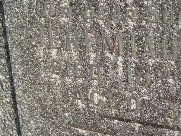 Jeremiah John DEASY,  | son brother,  | died 18 Sept 1939 aged 37 years;  | Murwillumbah Catholic Cemetery, New South Wales  | 